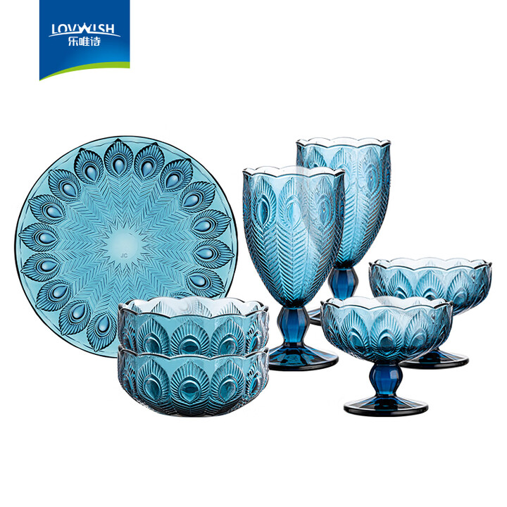 乐唯诗XY/L7墨蓝孔雀祥运七件套