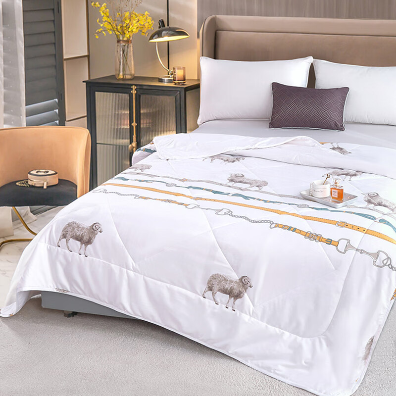 北极绒新西兰纯羊毛被-白BJRB309