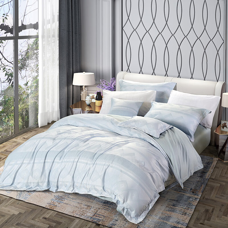 富安娜高端素提素色四件套贝拉娜203*229cm