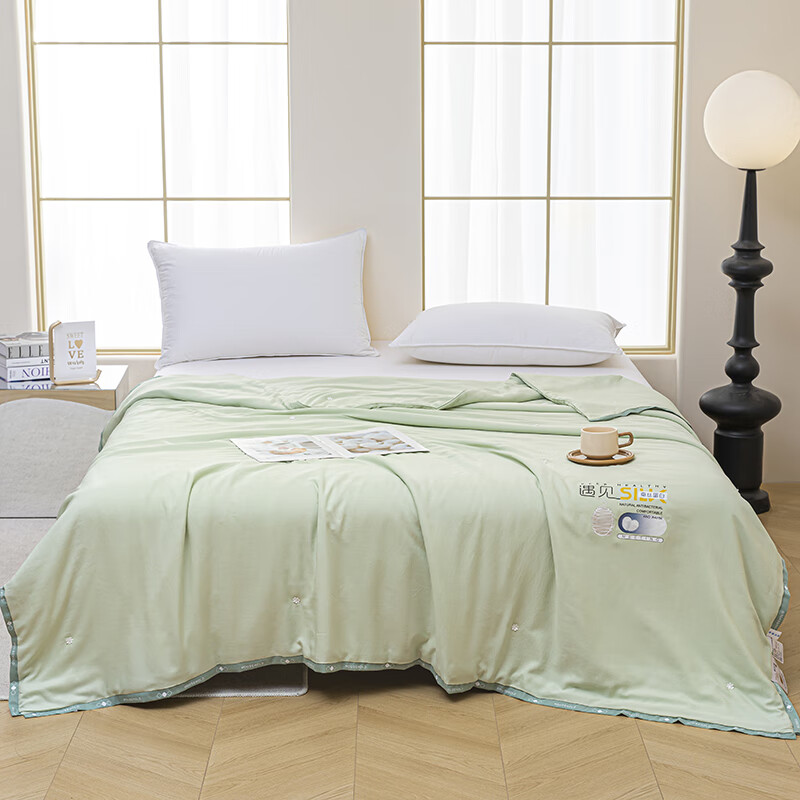 杉杉家纺竹纤维蚕丝被-豆绿SS-B1092