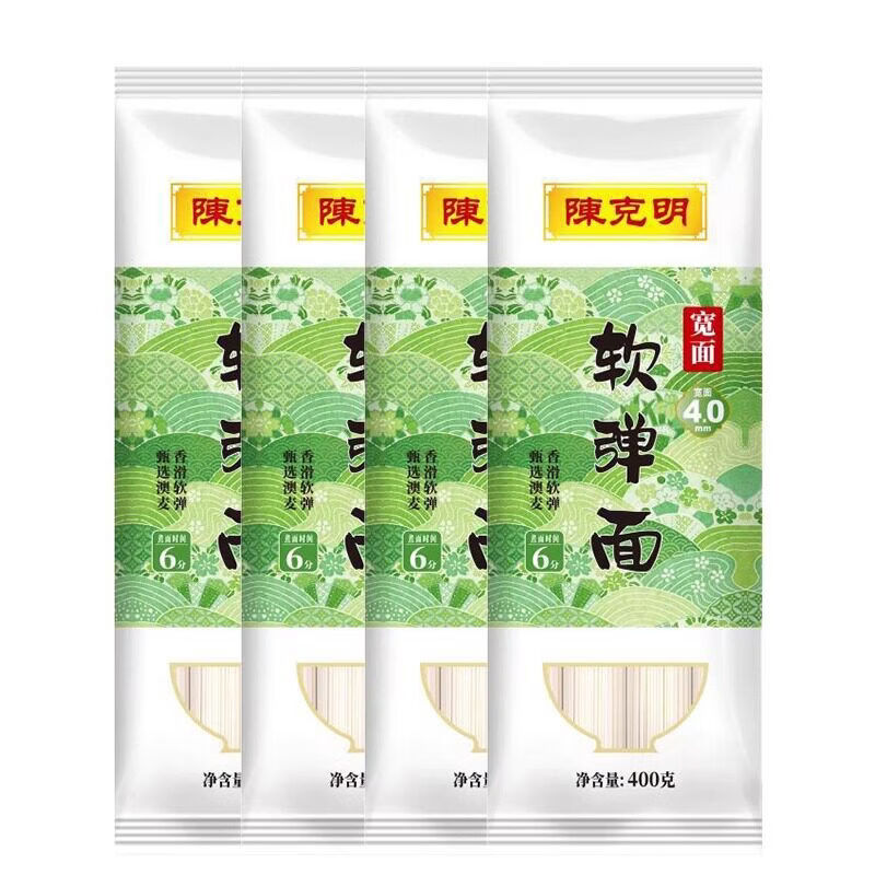陈克明华夏软弹面400g（宽面）*4