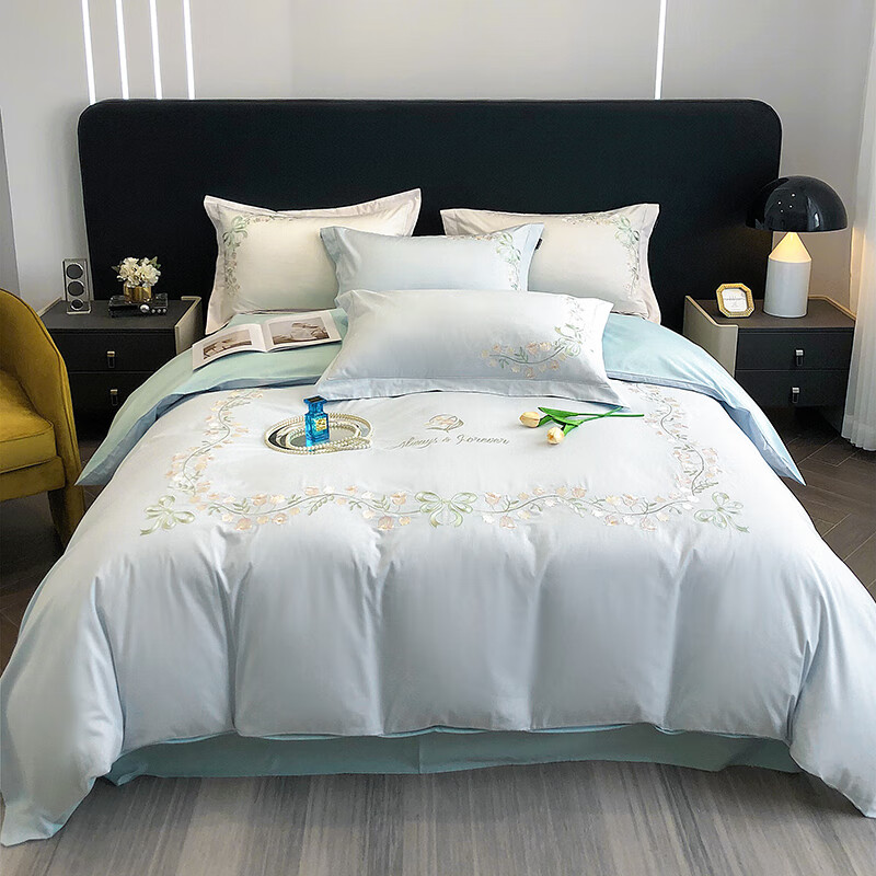 路易卡罗优雅刺绣-铃兰花开-兰LK6261