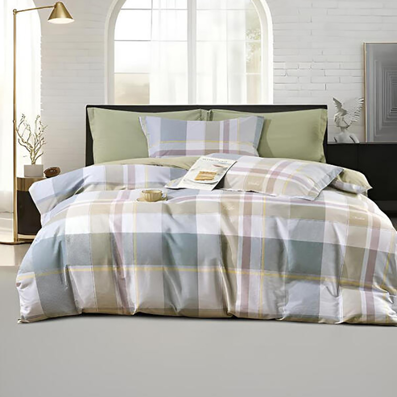 路易卡罗纯棉活性印花四件套-格雷斯-灰LK-6010