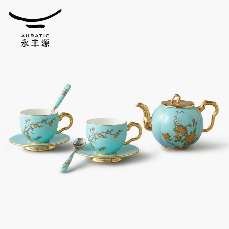 夫人瓷·西湖蓝--8头茶咖具（480ml）