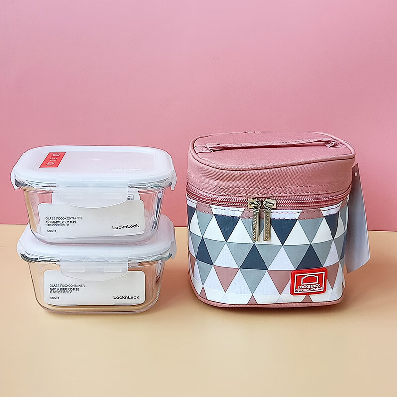 乐扣乐扣LLG991耐热玻璃便当餐盒（带餐具）930ml