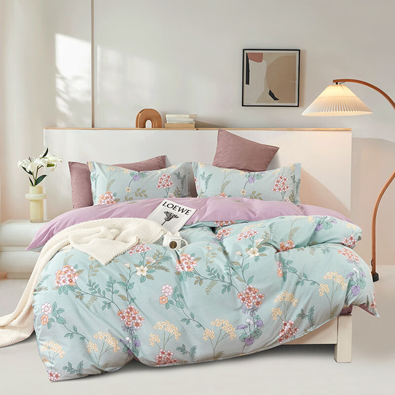 路易卡罗典雅纯棉四件套-花语LK-6234