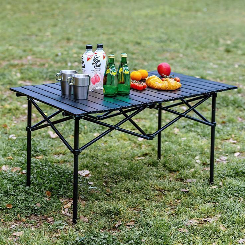 驿客露营蛋卷折叠桌（黑色长桌）EKH-9021