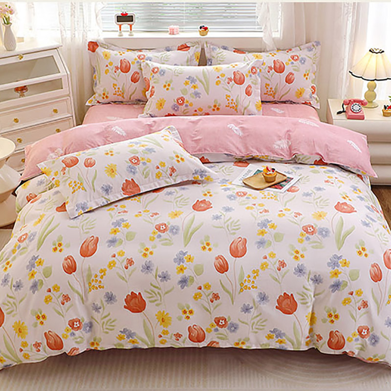 北极绒BJRJ228全棉印花-花香四件套