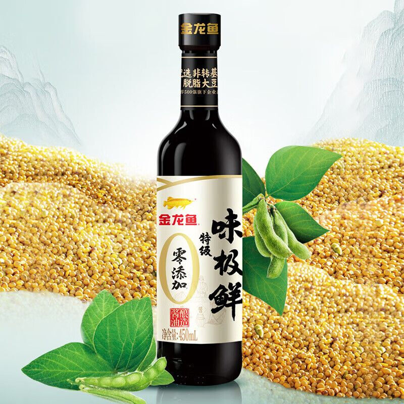 金金龙鱼季添加金标生抽/一级/450mL