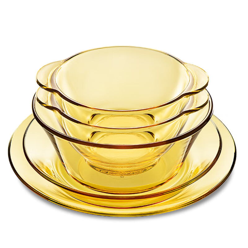 Pyrex耐热玻璃碗碟盘5件套