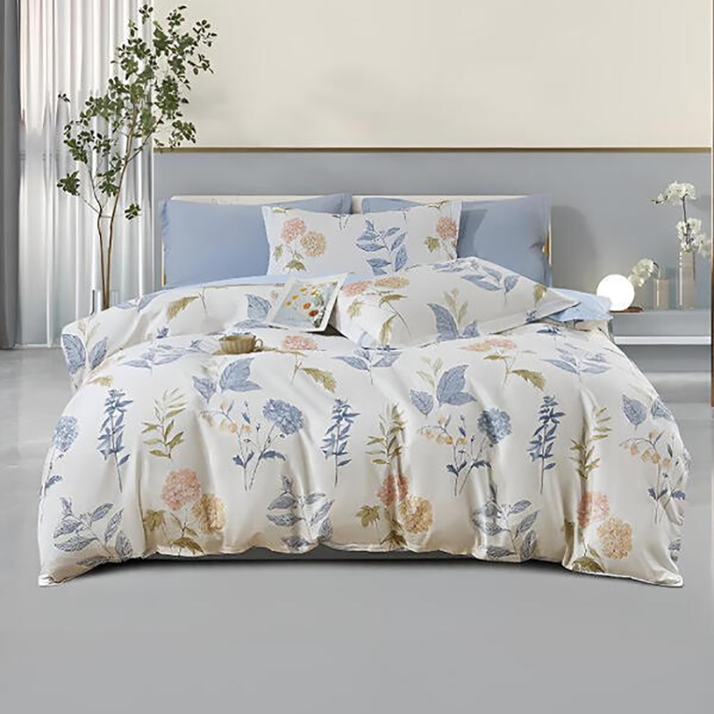 路易卡罗纯棉活性印花四件套-绣球之花LK-6010