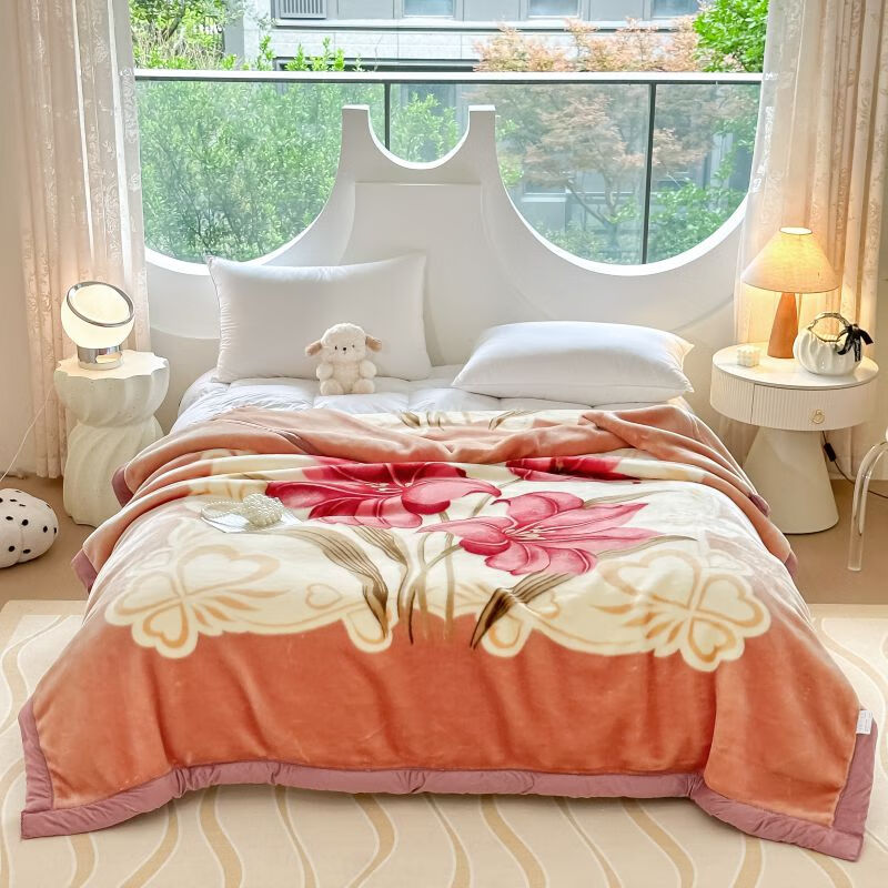 北极绒BJRT107国潮拉舍尔毯200x230cm