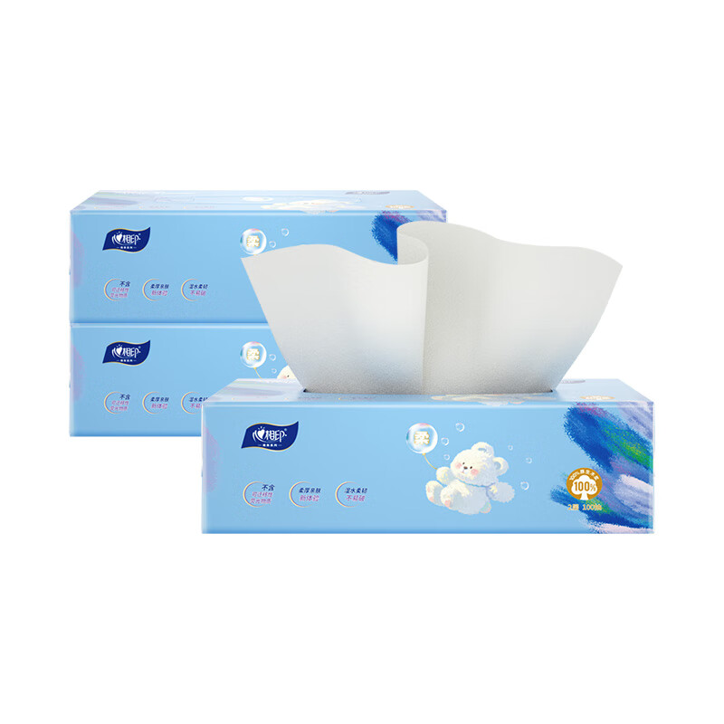 D100小熊心相印盒抽x100抽3盒/提