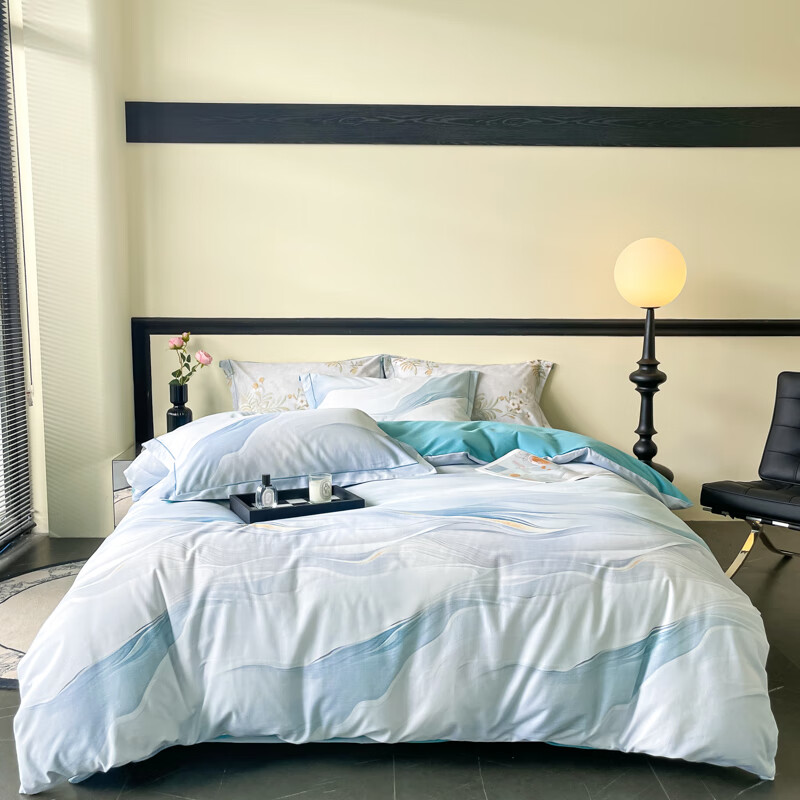 杉杉家纺长绒棉磨毛四件套-水云涧SS-TJ5117