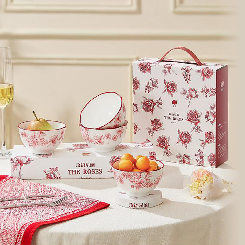 釉夏玫语星澜陶瓷餐具四件套Y-MY/L4