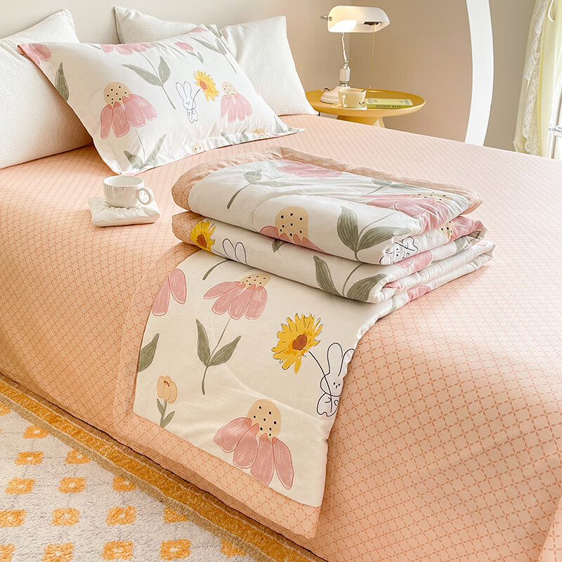 北极绒BJRB506至简全棉印花被-佳人200x230cm