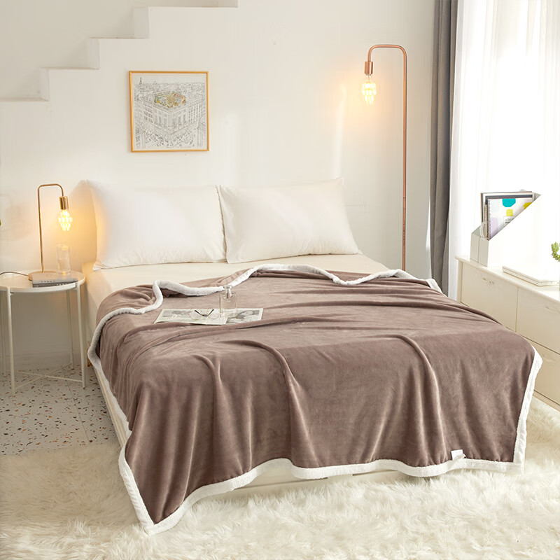 天琴星辰咖绒毯TQ-B089