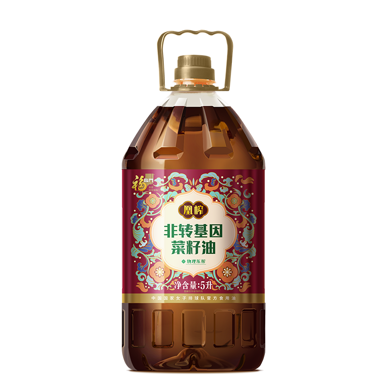 中粮福临门凰榨非转基因菜籽油5L