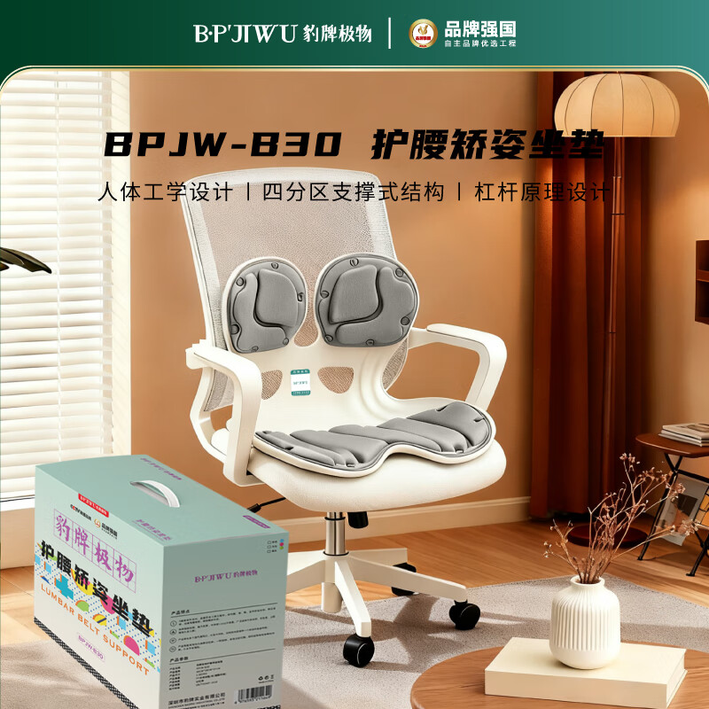 BPJW-B30豹牌极物护腰矫姿坐垫