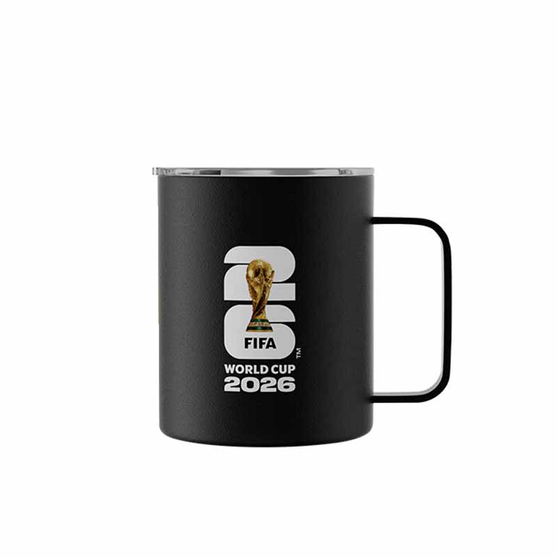 FIFA美加墨世界杯纪念品大力神杯不锈钢便携杯400ml黑色