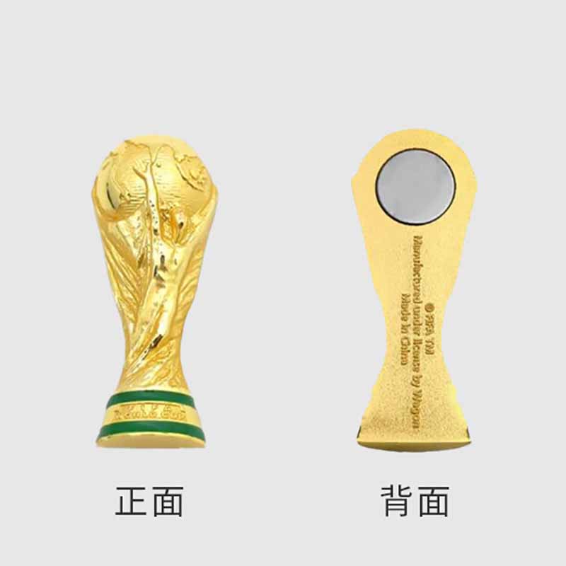 FIFA美加墨世界杯纪念品45mm2.5D金杯磁铁冰箱贴