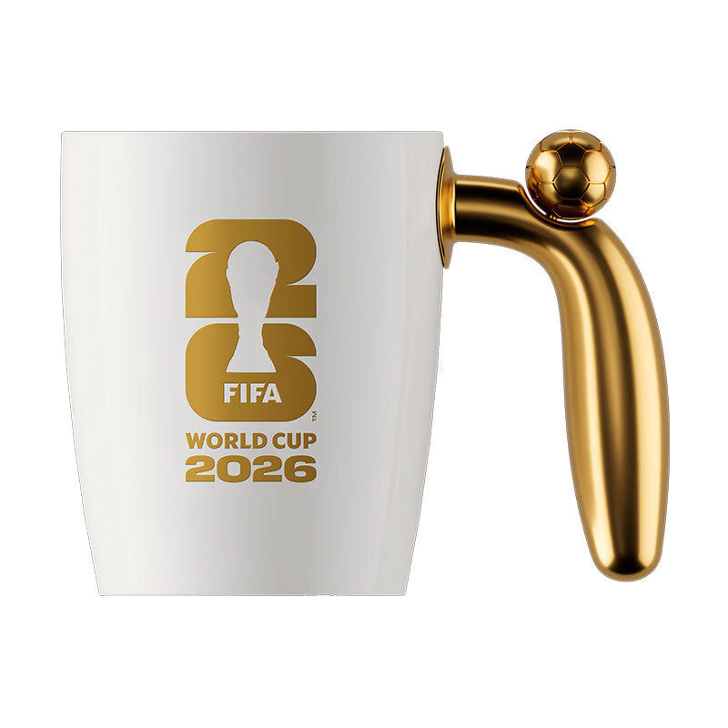 FIFA美加墨世界杯纪念品转动足球马克杯420ml白色