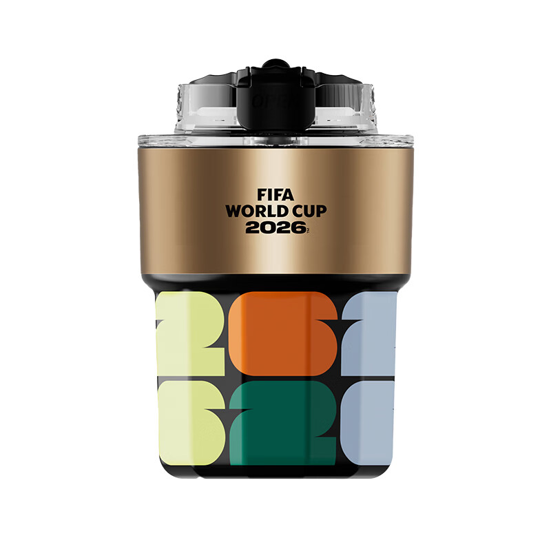 FIFA美加墨世界杯纪念品运动双饮保温杯多色370ml