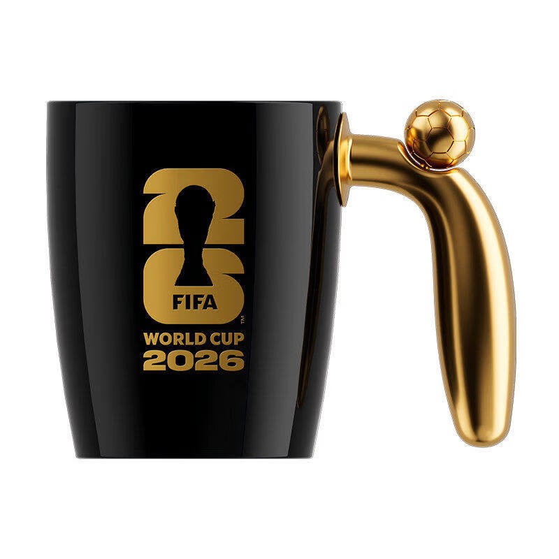 FIFA美加墨世界杯纪念品转动足球马克杯420ml黑色
