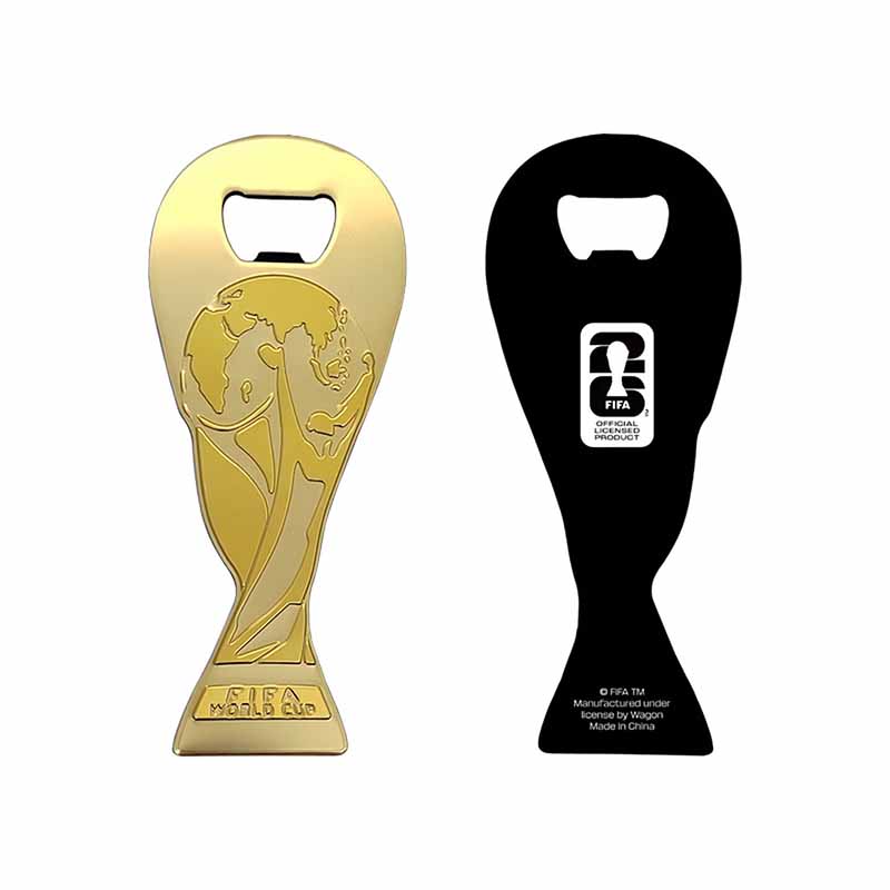 FIFA2026美加墨世界杯纪念品2D金杯磁铁瓶起子大众版