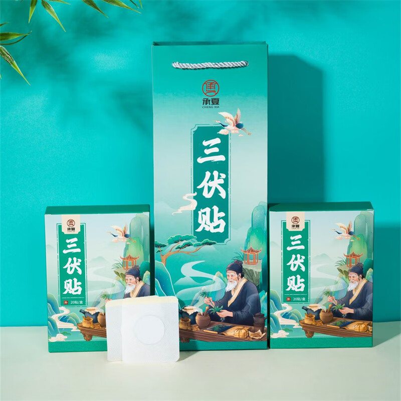 承夏文化灸养健康三伏贴（国潮绿）