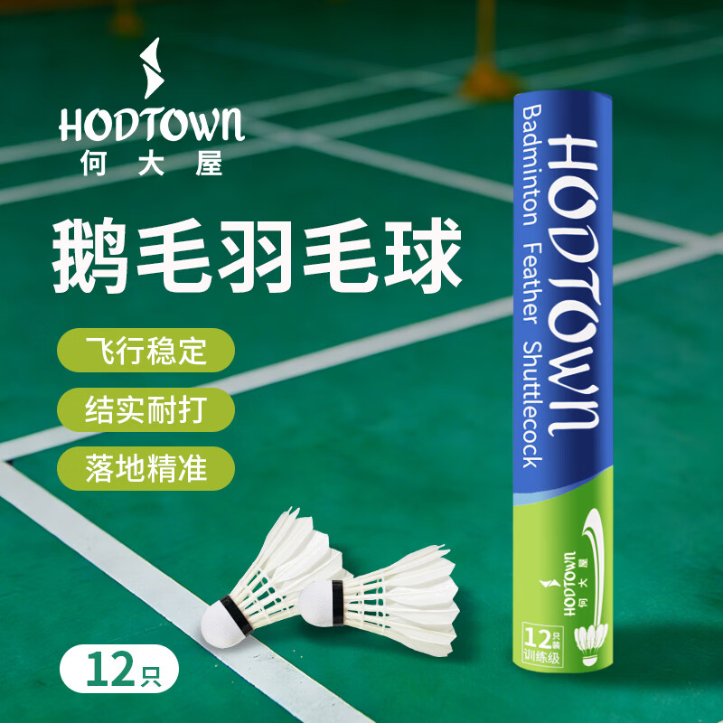 何大屋Hodtown-鹅毛羽毛球（12只装）S600