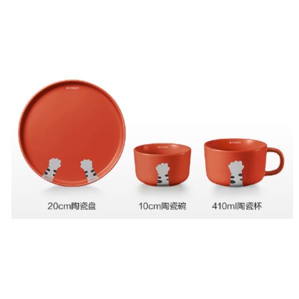 北鼎Canvas系列貓爪陶瓷餐具