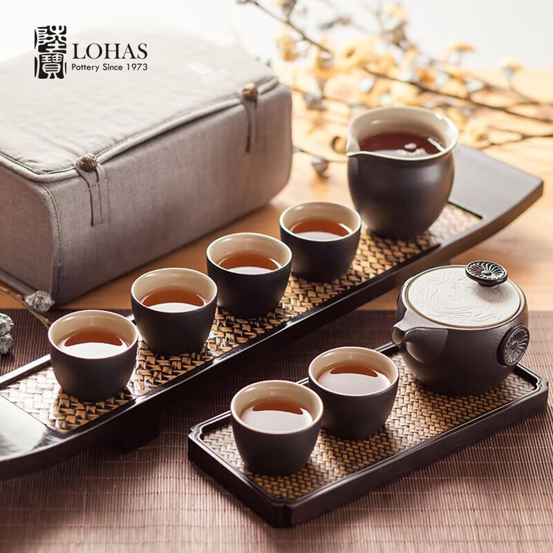 陆宝定窑龙纹茶组