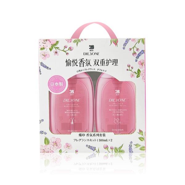 日本进口蝶印马油水润丝滑洗沐2件套CJDY241101