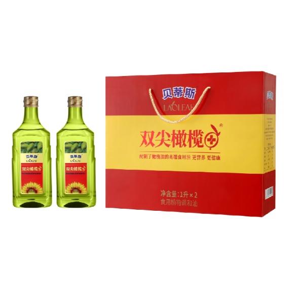 贝蒂斯食用植物调和油（葵花橄榄）1L*2礼盒