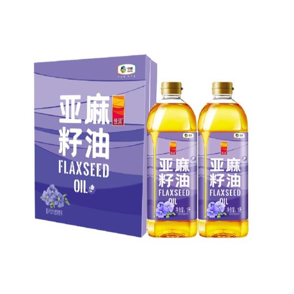 中粮悦润亚麻籽油礼盒1L*2