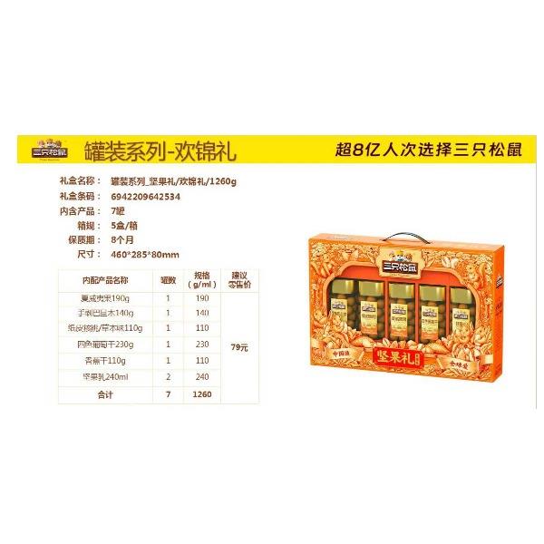 三只松鼠罐装欢锦礼盒