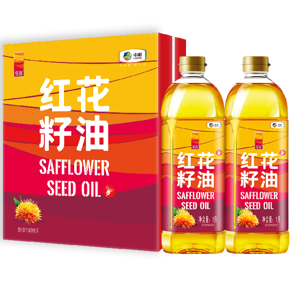 中粮悦润红花籽油礼盒1L*2