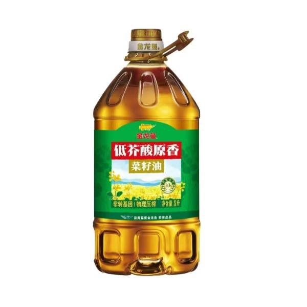 金龙鱼非转基因低芥酸原香菜籽油5L