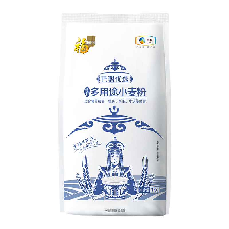 中糧福臨門巴盟優(yōu)選多用途小麥粉1kg