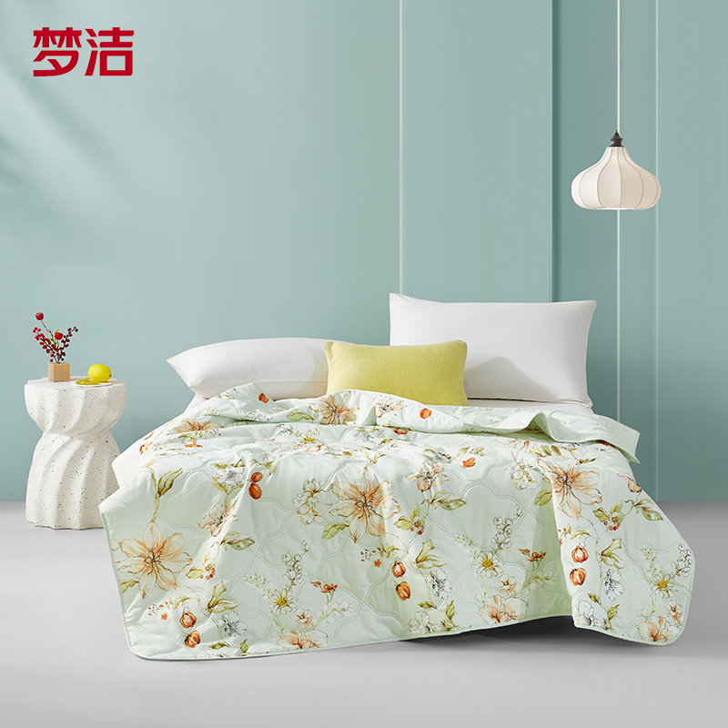 夢(mèng)潔家紡超聲波印花夏被：小石榴