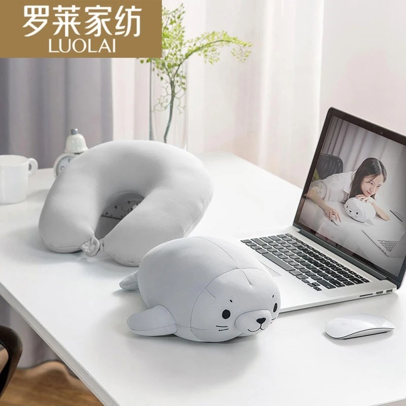 海豹变形U形枕30×28cm