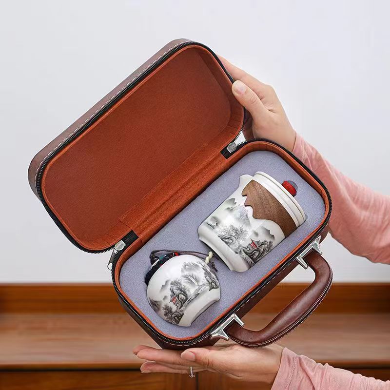便携式旅行茶具套装白色（偏远地区+5元）