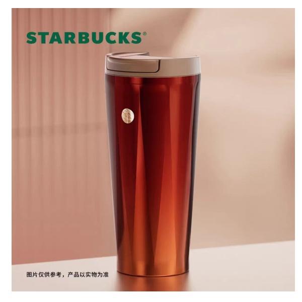 星巴克开运红款徽章保温杯11168499