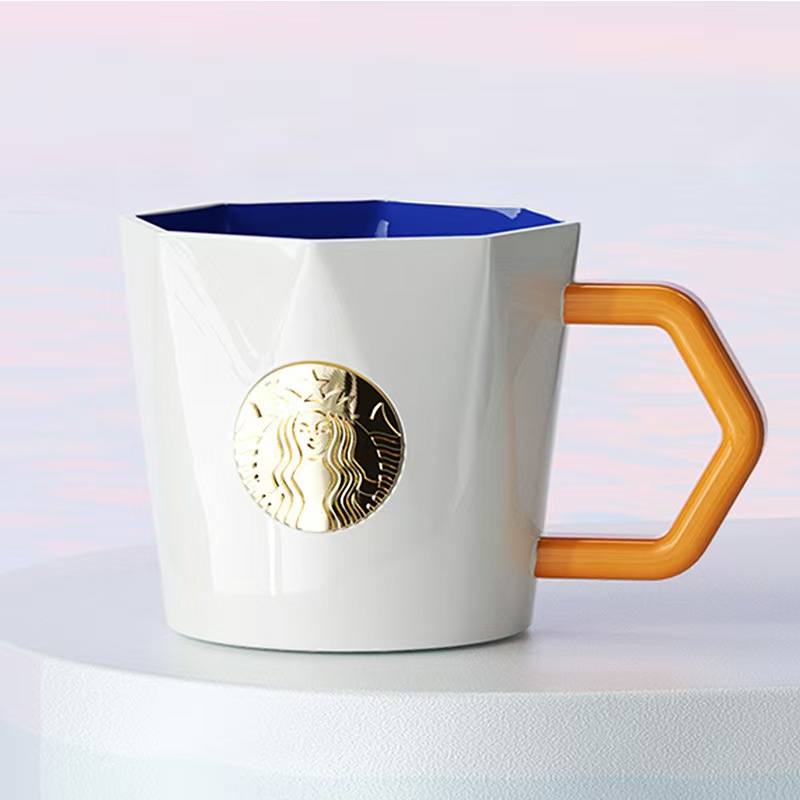 星巴克几何元素款徽章马克杯395ml11179926