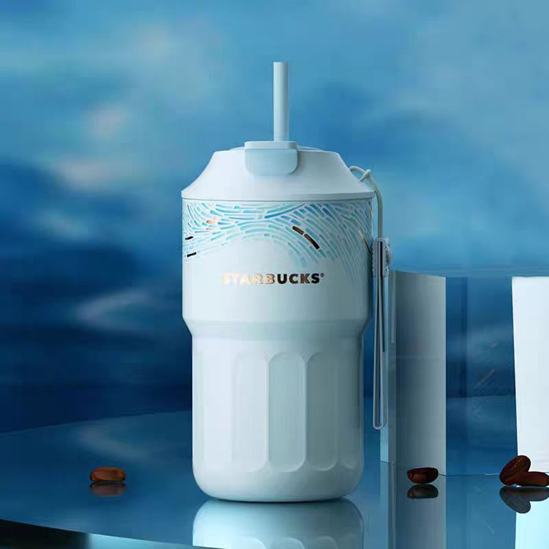 星巴克微蓝韵律款双饮口咖啡杯11168495