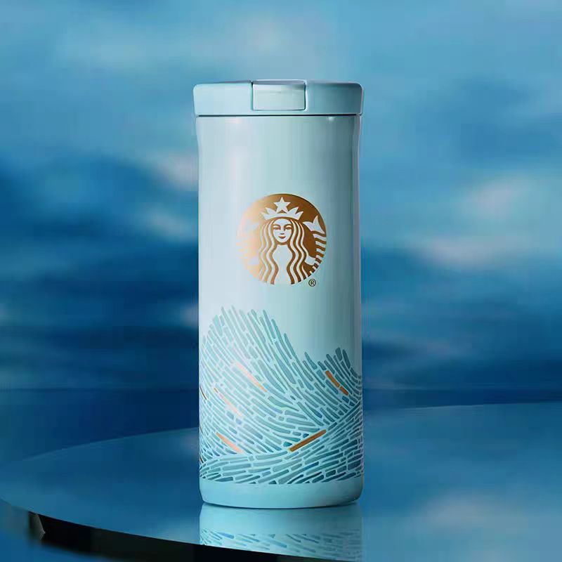 星巴克微蓝韵律款吸管保温杯11168501