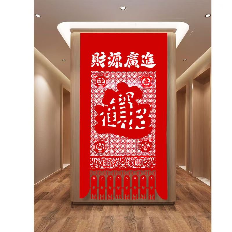 2.5米吊钱红绒布