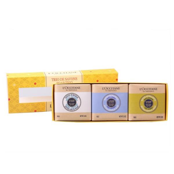 欧舒丹三块香皂纸盒套组