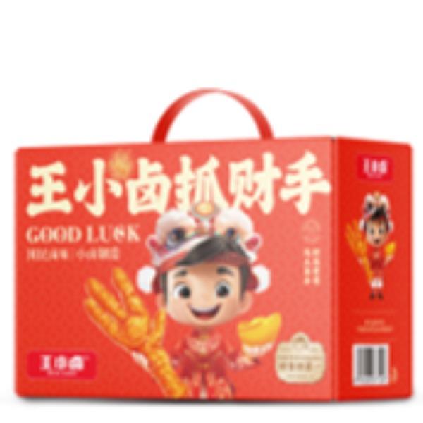 王小卤抓财手591g+三只松鼠壹桶抱富1556g